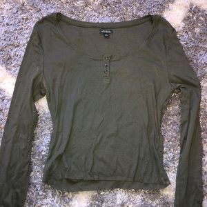 wild fable dark green top
